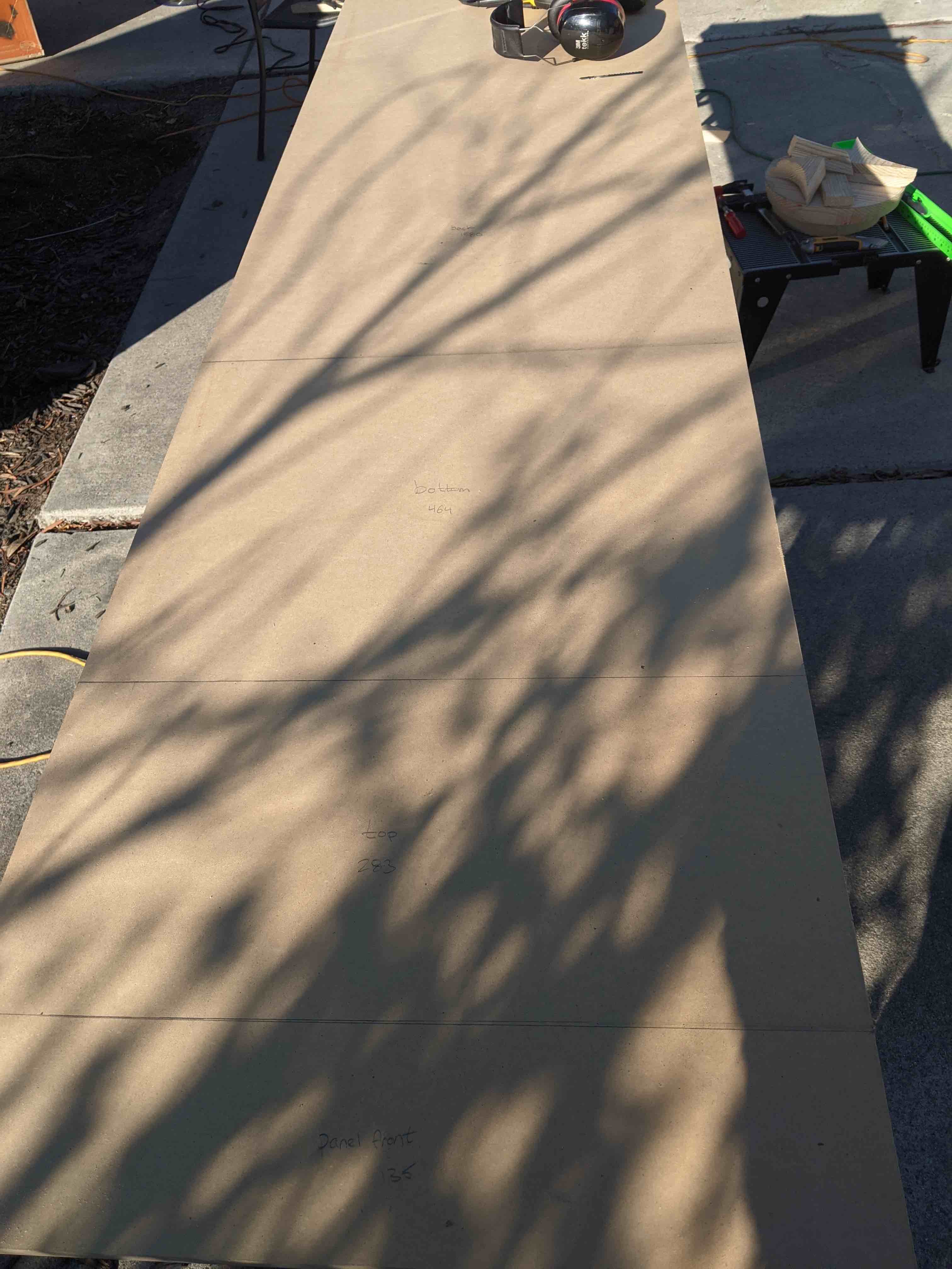 Measurements for interior panels
