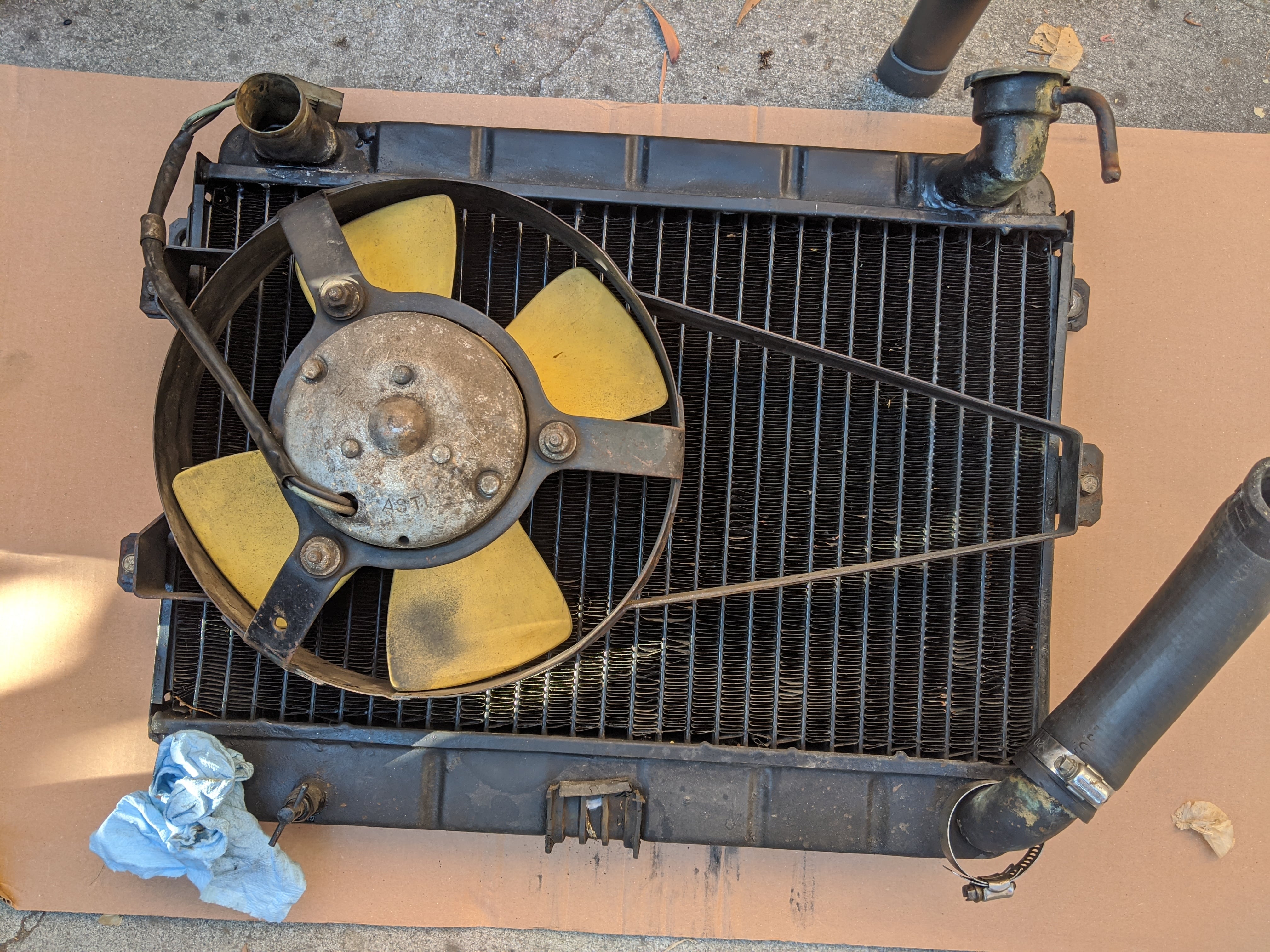 Removed radiator