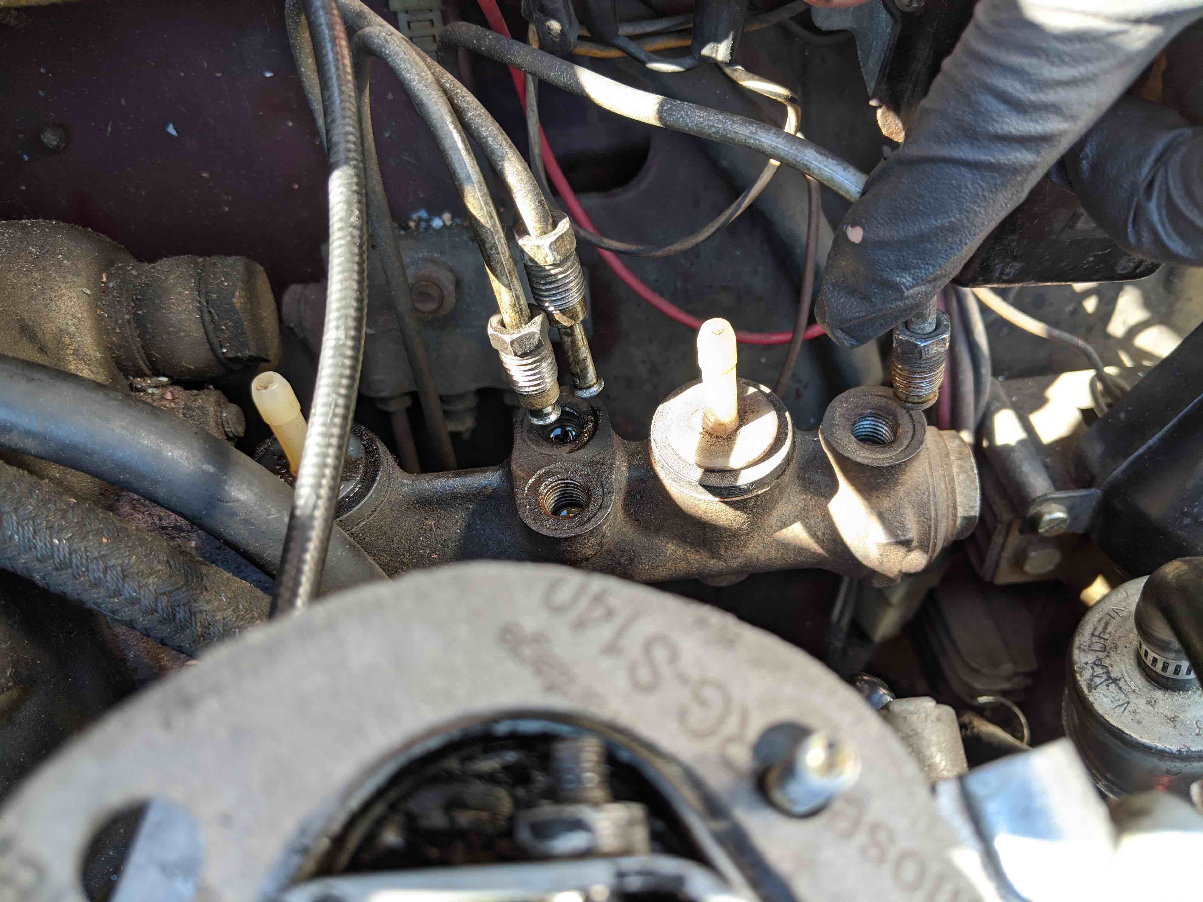 Disconnected hoses and lines